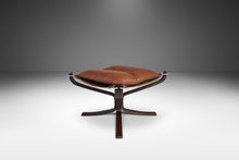 Load image into Gallery viewer, Rare Mid-Century Modern "Falcon" Chair Ottoman in Leather by Sigurd Ressel for Vatne Møbler, c. 1970's, Norway-ABT Modern