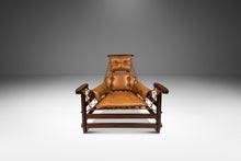 Load image into Gallery viewer, Rare Mid-Century Modern 'Jangada' Lounge Chair in Solid Jacaranda Wood & Leather by Jean Gillon for Wood Art, Brazil, c. 1960s-ABT Modern