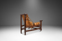 Load image into Gallery viewer, Rare Mid-Century Modern 'Jangada' Lounge Chair in Solid Jacaranda Wood & Leather by Jean Gillon for Wood Art, Brazil, c. 1960s-ABT Modern