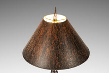 Load image into Gallery viewer, Rare Mid-Century Modern Rustic Hand-Forged Twisted Metal Torchiere Table Lamp by Robert Sonneman for George Kovacs, USA, c. 1990