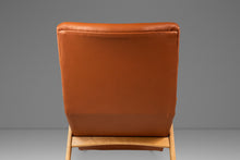 Load image into Gallery viewer, Rare Mid-Century Modern Sculptural Lounge Chair & Ottoman in Oak and Italian Leather in the Manner of Adrian Pearsall, USA, c. 1960s-ABT Modern