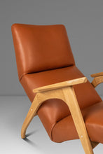 Load image into Gallery viewer, Rare Mid-Century Modern Sculptural Lounge Chair & Ottoman in Oak and Italian Leather in the Manner of Adrian Pearsall, USA, c. 1960s-ABT Modern