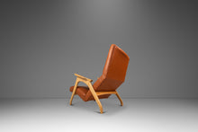 Load image into Gallery viewer, Rare Mid-Century Modern Sculptural Lounge Chair & Ottoman in Oak and Italian Leather in the Manner of Adrian Pearsall, USA, c. 1960s-ABT Modern