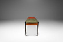 Load image into Gallery viewer, Rare Mid-Century Modern Two Seater Sculpted Bench in Oak & New Two-Toned Upholstery by Arthur Umanoff, USA, c. 1960s-ABT Modern