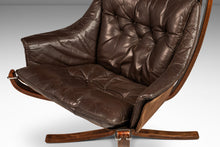 Load image into Gallery viewer, Rare Mid-Century Modern Winged Falcon Chair in Original Leather by Sigurd Ressel for Vatne Møbler, Norway, c. 1970's-ABT Modern