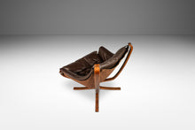 Load image into Gallery viewer, Rare Mid-Century Modern Winged Falcon Chair in Original Leather by Sigurd Ressel for Vatne Møbler, Norway, c. 1970's-ABT Modern