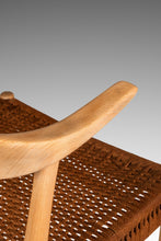 Load image into Gallery viewer, Rare Mid-Century Scandinavian Modern "Horn" Desk / Accent Armchair in Beech & Paper Cord by Folke Ohllson for DUX, Sweden, c. 1950s-ABT Modern