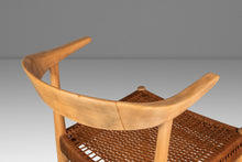 Load image into Gallery viewer, Rare Mid-Century Scandinavian Modern "Horn" Desk / Accent Armchair in Beech & Paper Cord by Folke Ohllson for DUX, Sweden, c. 1950s-ABT Modern