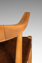 Load image into Gallery viewer, Rare Mid-Century Scandinavian Modern "Horn" Desk / Accent Armchair in Beech & Suede by Folke Ohllson for DUX, Sweden, c. 1950s-ABT Modern