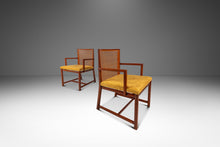 Load image into Gallery viewer, Rare Pair of Mid-Century Modern Cane-Backed Armchairs in Walnut & Bouclé by Michael Taylor for Baker (New World Collection), USA, c. 1960s-ABT Modern