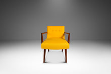 Load image into Gallery viewer, Rare Restored Mid-Century Modern Model C-108 Armchair in Walnut & Canary Yellow Fabric by Jens Risom for Jens Risom Design, USA, c. 1950s-ABT Modern