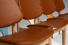 Load image into Gallery viewer, Rare Set of Eight (8) Mid-Century Modern Multi-Colored Dining Chairs by Elliots of Newbury After Arne Vodder, England, c. 1960's-ABT Modern
