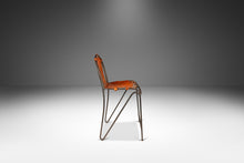 Load image into Gallery viewer, Rare Set of Four (4) French Wrought Iron Industrial Barstools w/ Hand-Worked Full Grain Leather by Jacques Adnet, France , c. 1950's-ABT Modern