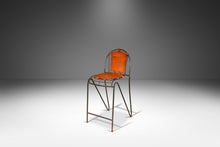 Load image into Gallery viewer, Rare Set of Four (4) French Wrought Iron Industrial Barstools w/ Hand-Worked Full Grain Leather by Jacques Adnet, France , c. 1950's-ABT Modern