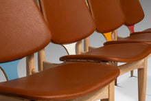 Load image into Gallery viewer, Rare Set of Four (4) Mid-Century Modern Multi-Colored Dining Chairs by Elliots of Newbury After Arne Vodder, England, c. 1960's-ABT Modern