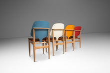 Load image into Gallery viewer, Rare Set of Four (4) Mid-Century Modern Multi-Colored Dining Chairs by Elliots of Newbury After Arne Vodder, England, c. 1960's-ABT Modern