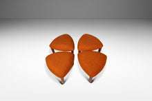 Load image into Gallery viewer, Rare Set of Four (4) 'Trifecta' Rolling Stools in Walnut & Original Tweed Fabric by Adrian Pearsall for Craft Associates, USA, c. 1960s-ABT Modern