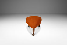 Load image into Gallery viewer, Rare Set of Four (4) 'Trifecta' Rolling Stools in Walnut & Original Tweed Fabric by Adrian Pearsall for Craft Associates, USA, c. 1960s-ABT Modern