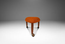 Load image into Gallery viewer, Rare Set of Four (4) 'Trifecta' Rolling Stools in Walnut & Original Tweed Fabric by Adrian Pearsall for Craft Associates, USA, c. 1960s-ABT Modern