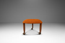 Load image into Gallery viewer, Rare Set of Four (4) 'Trifecta' Rolling Stools in Walnut & Original Tweed Fabric by Adrian Pearsall for Craft Associates, USA, c. 1960s-ABT Modern