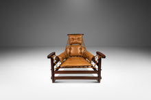 Load image into Gallery viewer, Rare Set of Two ( 2 ) 'Jangada' Lounge Chairs w/ Matching Ottoman in Jacaranda & Leather by Jean Gillon for Wood Art, Brazil, c. 1960s-ABT Modern