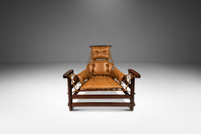 Load image into Gallery viewer, Rare Set of Two ( 2 ) 'Jangada' Lounge Chairs w/ Matching Ottoman in Jacaranda & Leather by Jean Gillon for Wood Art, Brazil, c. 1960s-ABT Modern