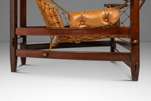 Load image into Gallery viewer, Rare Set of Two ( 2 ) 'Jangada' Lounge Chairs w/ Matching Ottoman in Jacaranda & Leather by Jean Gillon for Wood Art, Brazil, c. 1960s-ABT Modern