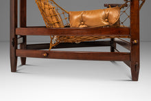 Load image into Gallery viewer, Rare Set of Two ( 2 ) 'Jangada' Lounge Chairs w/ Matching Ottoman in Jacaranda & Leather by Jean Gillon for Wood Art, Brazil, c. 1960s-ABT Modern