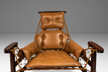Load image into Gallery viewer, Rare Set of Two ( 2 ) 'Jangada' Lounge Chairs w/ Matching Ottoman in Jacaranda & Leather by Jean Gillon for Wood Art, Brazil, c. 1960s-ABT Modern