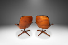 Load image into Gallery viewer, Rare Set of Two (2) Mid-Century Modern "Mrs." Lounge Chairs in Walnut & Velvet by George Mulhauser for Plycraft, USA, c. 1960s-ABT Modern