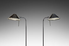 Load image into Gallery viewer, Rare Set of Two (2) Post Modern Floor Lamps in Midnight Chrome by Robert Sonneman for George Kovacs, USA, c. 1987-ABT Modern
