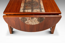 Load image into Gallery viewer, Restored Danish Modern Expansion Dropleaf Dining Table in Teak w/ Tile Inlay by Ox Art for Ansager Møbler, Denmark, c. 1977-ABT Modern
