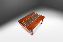 Load image into Gallery viewer, Restored Danish Modern Expansion Dropleaf Dining Table in Teak w/ Tile Inlay by Ox Art for Ansager Møbler, Denmark, c. 1977-ABT Modern