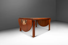 Load image into Gallery viewer, Restored Danish Modern Expansion Dropleaf Dining Table in Teak w/ Tile Inlay by Ox Art for Ansager Møbler, Denmark, c. 1977-ABT Modern