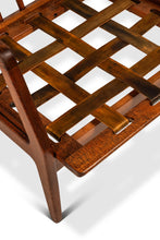 Load image into Gallery viewer, Restored Danish Modern Model 596 Lounge Chair in Beech and Leather by Lawrence Peabody & Ib Kofod Larsen for Selig, Denmark, c. 1950's