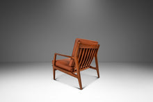 Load image into Gallery viewer, Restored Danish Modern Model 596 Lounge Chair in Beech and Leather by Lawrence Peabody & Ib Kofod Larsen for Selig, Denmark, c. 1950's