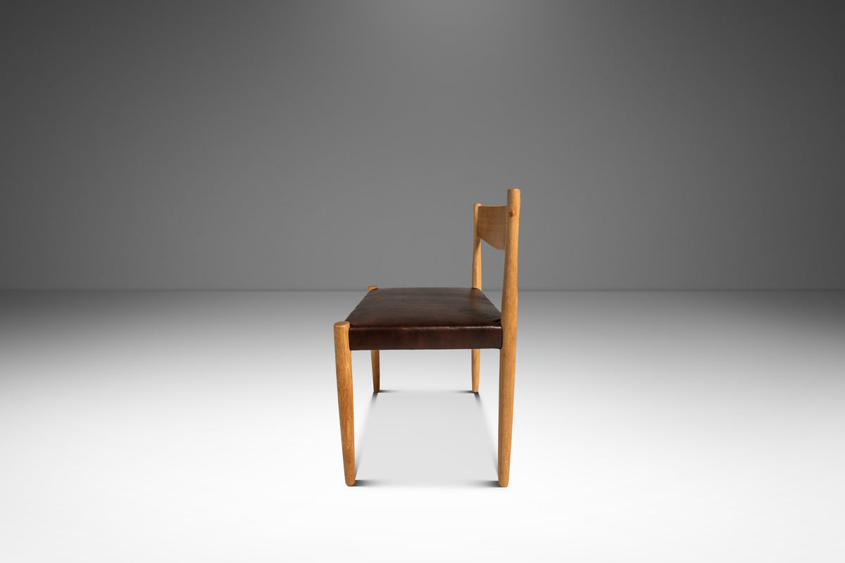 Poul M. Volther Dining Chair ダークブラウン Restored Mid-Century Danish Modern Side / Dining Chair in Oak & Leathe