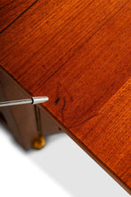 Load image into Gallery viewer, Restored Mid-Century Modern Space Saver Minimalist Hide Away Dropleaf Table w/ 4 Hidden Folding Chairs, Romania, c. 1960's-ABT Modern