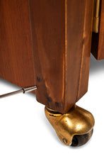 Load image into Gallery viewer, Restored Mid-Century Modern Space Saver Minimalist Hide Away Dropleaf Table w/ 4 Hidden Folding Chairs, Romania, c. 1960's-ABT Modern