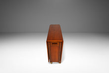 Load image into Gallery viewer, Restored Mid-Century Modern Space Saver Minimalist Hide Away Dropleaf Table w/ 4 Hidden Folding Chairs, Romania, c. 1960's-ABT Modern