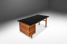 Load image into Gallery viewer, Restored Mid-Century Modern Writers Desk in Walnut with Leather Top, USA, c. 1960's-ABT Modern