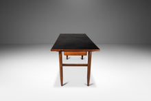 Load image into Gallery viewer, Restored Mid-Century Modern Writers Desk in Walnut with Leather Top, USA, c. 1960's-ABT Modern