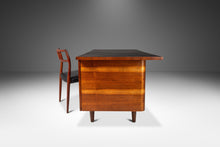Load image into Gallery viewer, Restored Mid-Century Modern Writers Desk in Walnut with Leather Top, USA, c. 1960's-ABT Modern