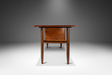 Load image into Gallery viewer, Restored Mid-Century Modern Writers Desk in Walnut with Leather Top, USA, c. 1960's-ABT Modern