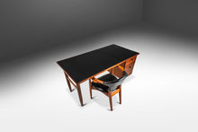 Load image into Gallery viewer, Restored Mid-Century Modern Writers Desk in Walnut with Leather Top, USA, c. 1960's-ABT Modern