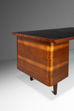 Load image into Gallery viewer, Restored Mid-Century Modern Writers Desk in Walnut with Leather Top, USA, c. 1960's-ABT Modern