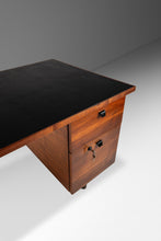 Load image into Gallery viewer, Restored Mid-Century Modern Writers Desk in Walnut with Leather Top, USA, c. 1960's-ABT Modern
