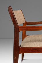 Load image into Gallery viewer, Restored Mid-Century Scandinavian Modern Arm Chair in Solid Teak & New Fabric in the Manner of D-SCAN, c. 1970's-ABT Modern