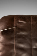 Load image into Gallery viewer, Scandinavian Mid-Century Modern Swivel Lounge Chair & Ottoman Set in Leather and Beech, Scandinavia, c. 1970s-ABT Modern