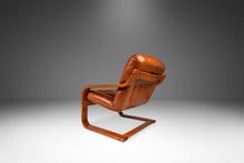 Load image into Gallery viewer, Scandinavian Modern Bentwood Lounge Chair in Original Cognac Leather & Beech Attributed to Ingmar Relling for Westnofa, Norway, c. 1970s-ABT Modern
